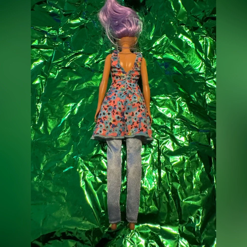Barbie Fashionista purple haired punk rock Barbie doll